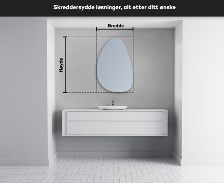 LED-badsspeil med uregelmessig form D221 #4
