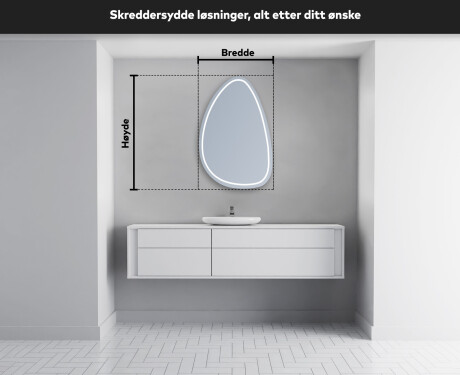 LED-badsspeil med uregelmessig form B223 #5