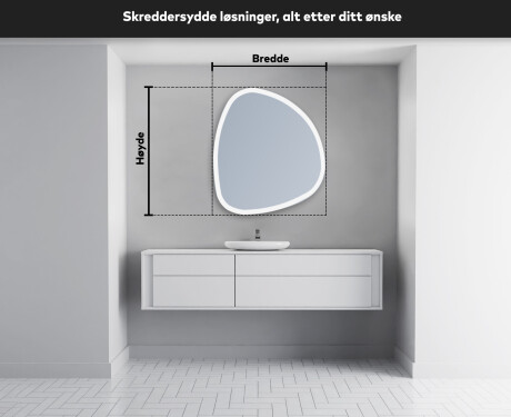 LED-badsspeil med uregelmessig form EG222 #5