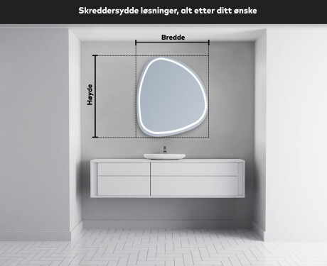 LED-badsspeil med uregelmessig form EG223 #5