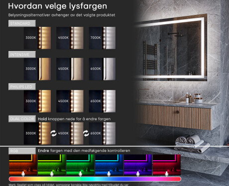 LED-badsspeil med uregelmessig form EG223 #10