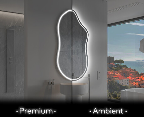 LED-badsspeil med uregelmessig form F223