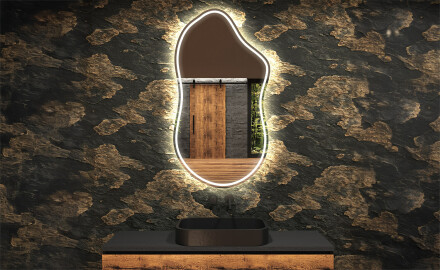 LED-badsspeil med uregelmessig form F223