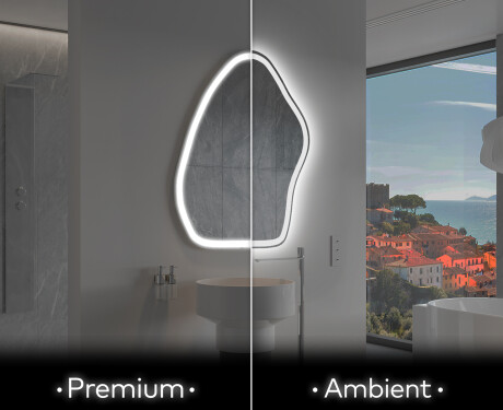 LED-badsspeil med uregelmessig form G222