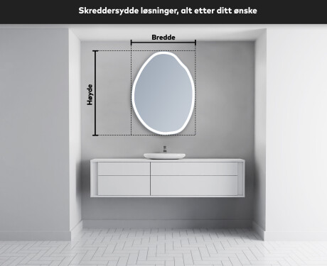 LED-badsspeil med uregelmessig form U222 #5