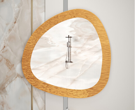 Uregelmessig speil med en moderne metallramme L290 #5