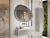 Asymmetrisk baderomsspeil med metallramme L292
