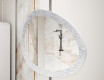 Asymmetrisk baderomsspeil med metallramme L292 #4