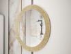 Rundt speil med dekorativ metallfinish L288 #4