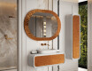 Baderomsspeil med elegant metalldekor L289