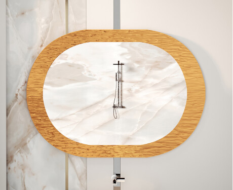 Baderomsspeil med elegant metalldekor L289 #5