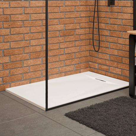 Rektangulært dusjkar Avero 90x110 cm hvit #2