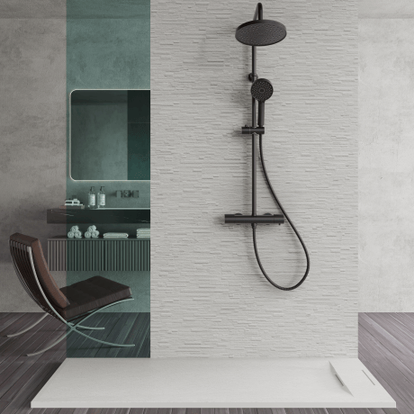 Rektangulært dusjkar Avero 90x110 cm hvit #5