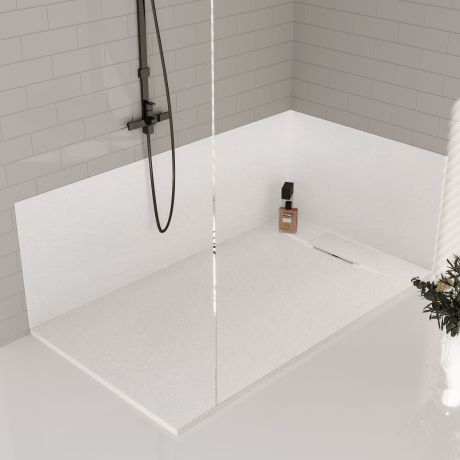 Rektangulært dusjkar Avero 90x110 cm hvit #6