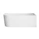 Astri fritstående badekar til vægmontering, 150 cm, højre side,  leveres komplet med vandlås, prop og et elegant overløb #4