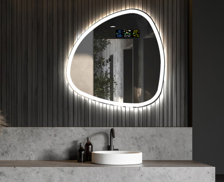 Asymmetrisk speil med lys LED J222 #6