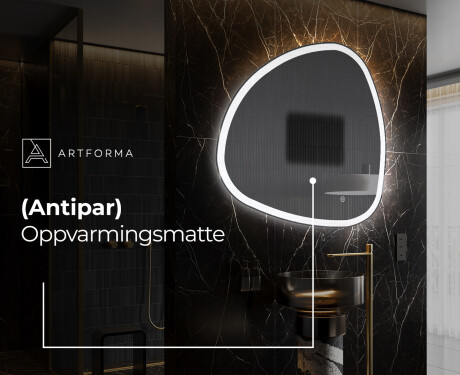 Asymmetrisk speil med lys LED J222 #8