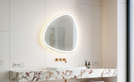 LED-badsspeil med uregelmessig form J222
