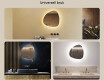 LED-badsspeil med uregelmessig form 54x54cm med kaldt LED-lys 7000K, varmt lys 3000K eller nøytralt lys 4500K #2