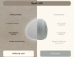 LED-badsspeil med uregelmessig form 74x74cm med kaldt LED-lys 7000K, varmt lys 3000K eller nøytralt lys 4500K #6