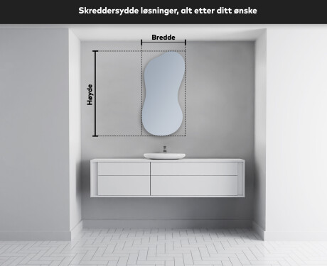 LED-badsspeil med uregelmessig form K221 #4