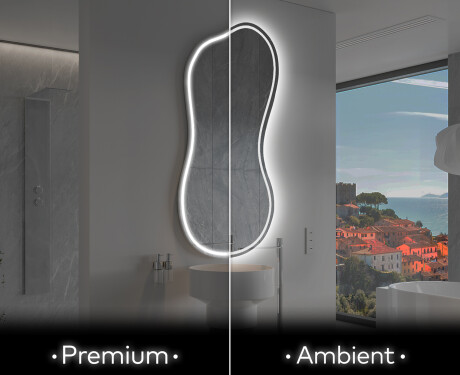 LED-badsspeil med uregelmessig form K223