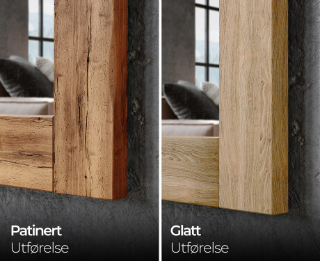 Rektangulaere veggspeil med treramme L224 #4