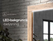 Rektangulaere veggspeil LED med treramme L225 #4