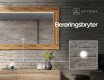 Rektangulaere veggspeil LED med treramme L225 #5