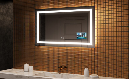Speil Med Lys L15 120x80cm - SmartScreen, DualColor, Oppvarmingsmatte