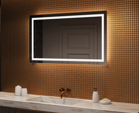 Speil Med Lys 120x70cm med kaldt LED-lys 7000K, varmt lys 3000K eller nøytralt lys 4500K