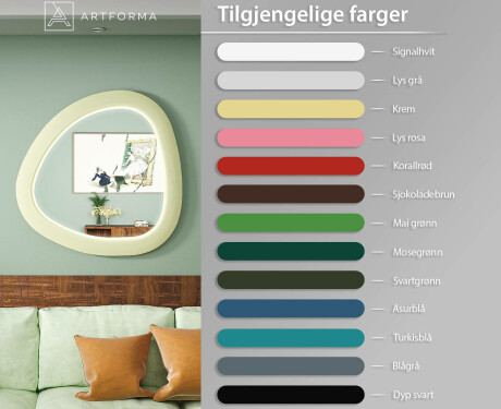 LED-speil med uregelmessig form og lakkert MDF-ramme L308 #3
