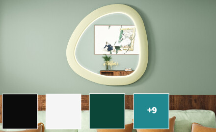 LED-speil med uregelmessig form og lakkert MDF-ramme L308