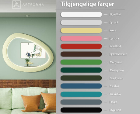 Asymmetrisk LED-speil med MDF-ramme L310 #3