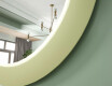 LED-speil med MDF i en rund, lakkert ramme L306 #6
