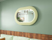 Moderne LED-speil i stadionform med MDF-ramme L307