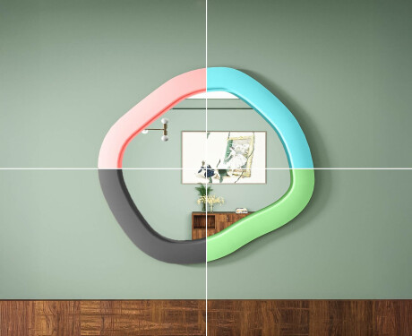 Designer LED-speil med MDF i geometrisk form L309 #6