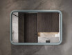 Avrundet LED-speil med lakkert MDF-ramme L305 #8