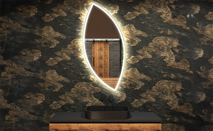 LED-badsspeil med uregelmessig form L222