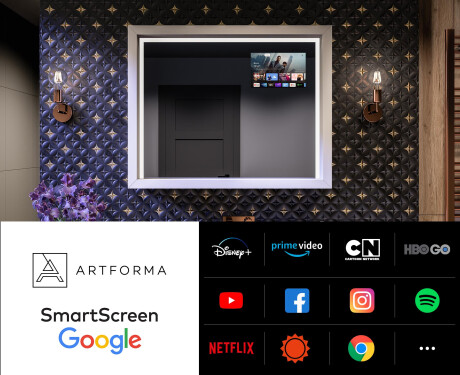 LED-baderomsspeil med WoodenFrame-ramme i fargen Oslo-eik #3