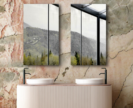 Rektangulaere vertikal veggspeil L198 #6