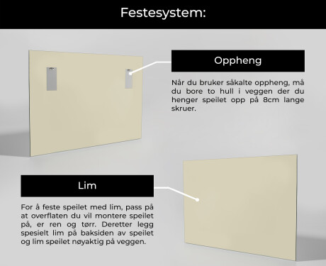 Asymmetriske veggspeil L209 #3
