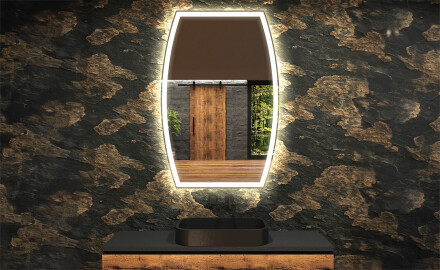 LED-badsspeil med uregelmessig form M222