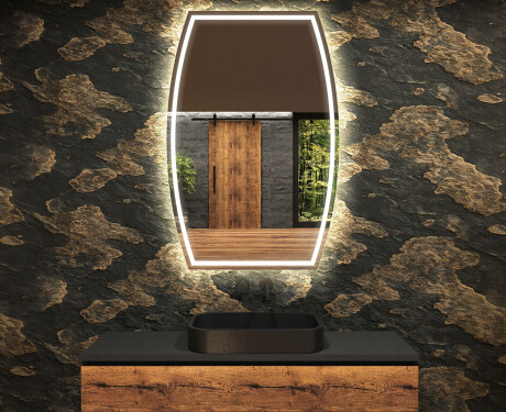 LED-badsspeil med uregelmessig form M223