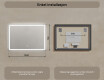 Baderomsspeil Med Lys 100x70cm med Dual color, Berøringsbryter, Oppvarmingsmatte, Bluetooth høytalere - L141 #8