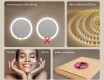 Rundt baderomsspeil med LED-belysning 80 cm med Dual color, Berøringsbryter #5
