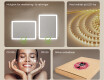 Rektangulært baderomsspeil med LED-belysning 80x60 cm med Dual color, Berøringsbryter #5