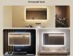 Rektangulært baderomsspeil med LED-belysning 120x70 cm med Dual color, Berøringsbryter #2