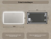 Rektangulært baderomsspeil med LED-belysning 120x70 cm med Dual color, Berøringsbryter #7