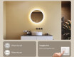 Runde baderomsspeil med LED-belysning 60 cm med Dual color, Berøringsbryter, Oppvarmingsmatte #4